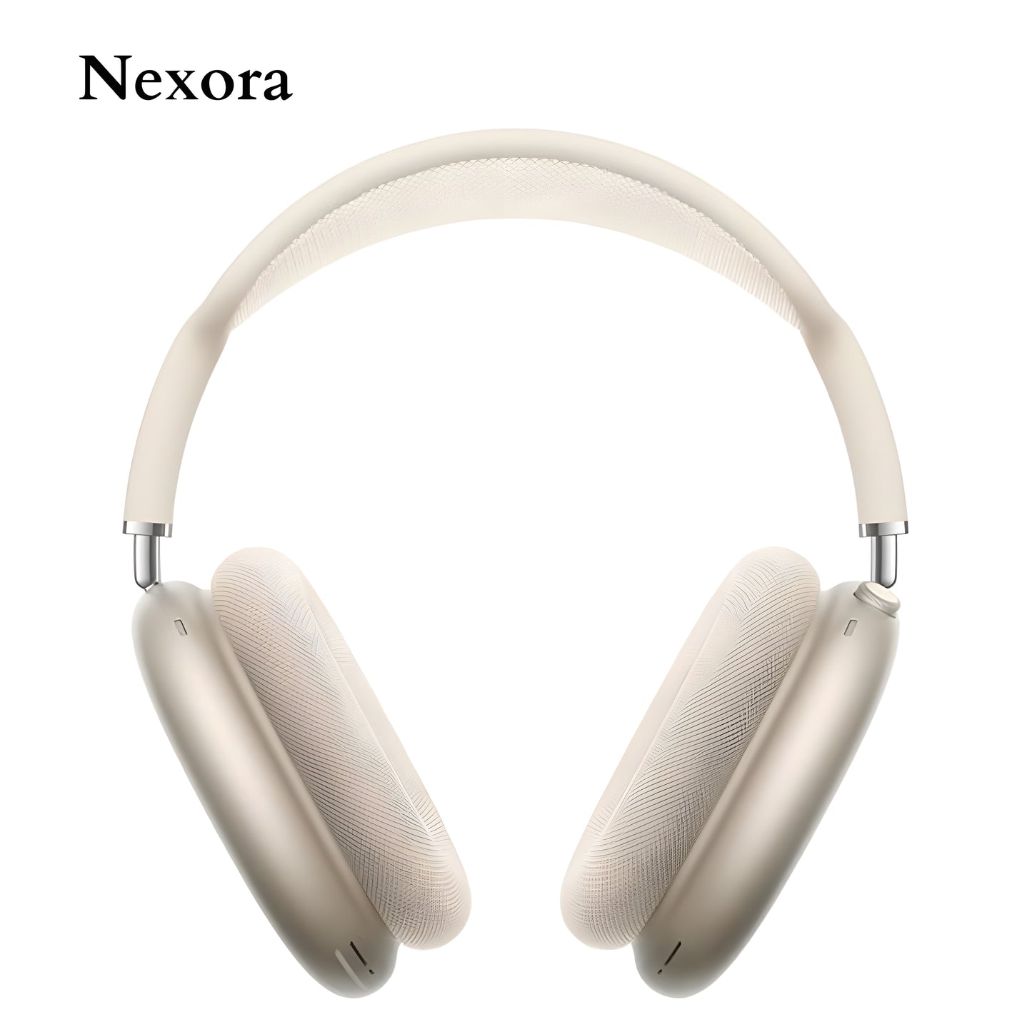 Nexora Max Wireless Headphones with Premium Over-Ear Design & Luxury Matte Finish (Starlight)