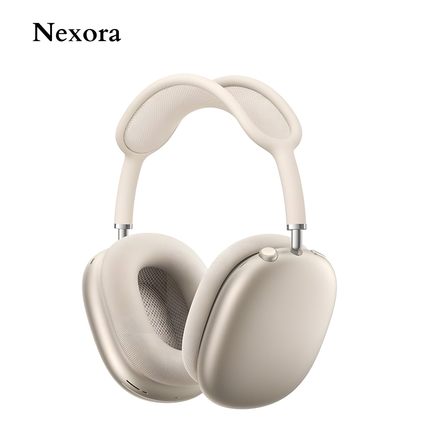 Nexora Max Wireless Headphones with Premium Over-Ear Design & Luxury Matte Finish (Starlight)