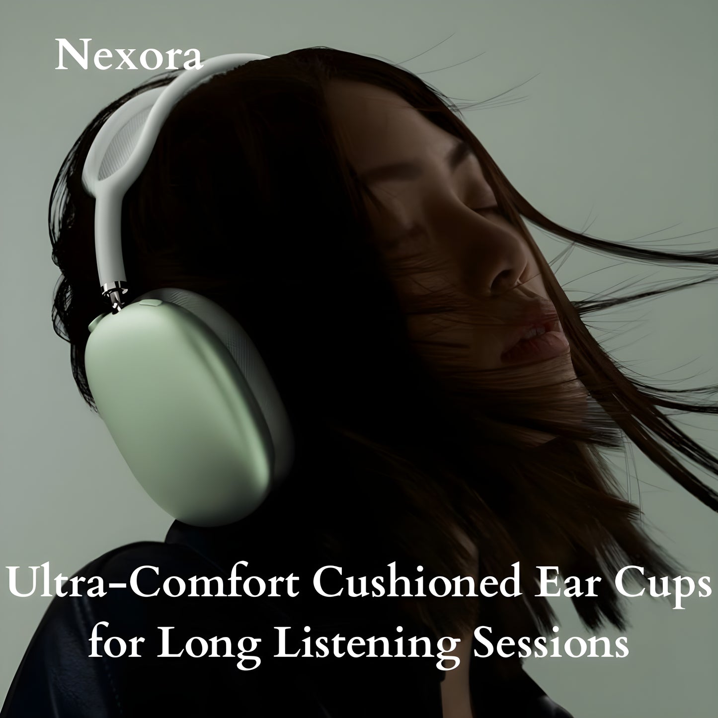Nexora Max Wireless Headphones with Premium Over-Ear Design & Luxury Matte Finish (Starlight)