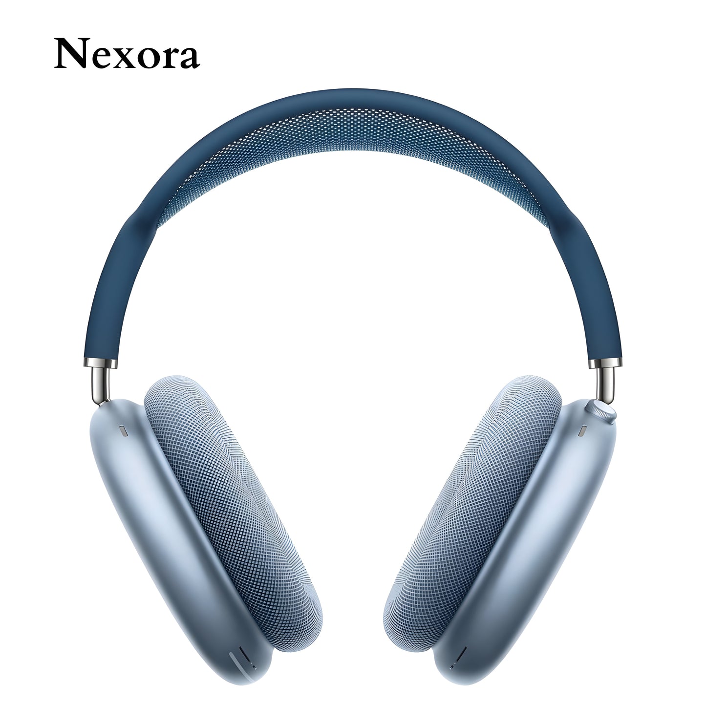 Nexora Max Wireless Headphones with Premium Over-Ear Design & Luxury Matte Finish (Blue)