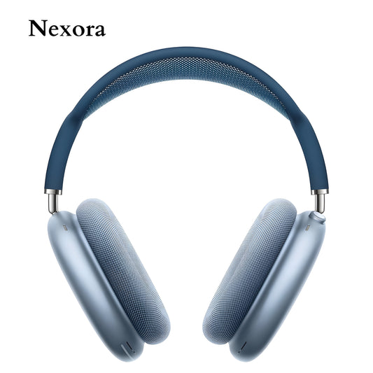 Nexora Max Wireless Headphones with Premium Over-Ear Design & Luxury Matte Finish (Blue)