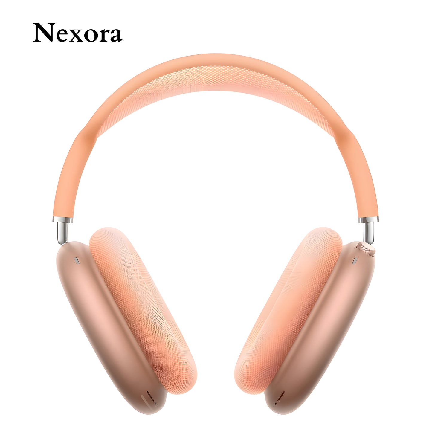 Nexora Max Wireless Headphones with Premium Over-Ear Design & Luxury Matte Finish (Orange)