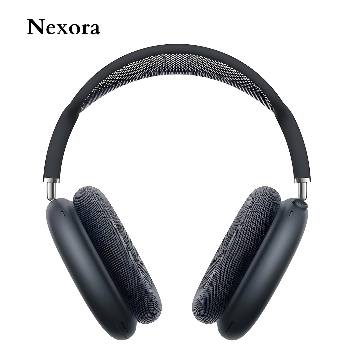 Nexora Max Wireless Headphones with Premium Over-Ear Design & Luxury Matte Finish (Black)