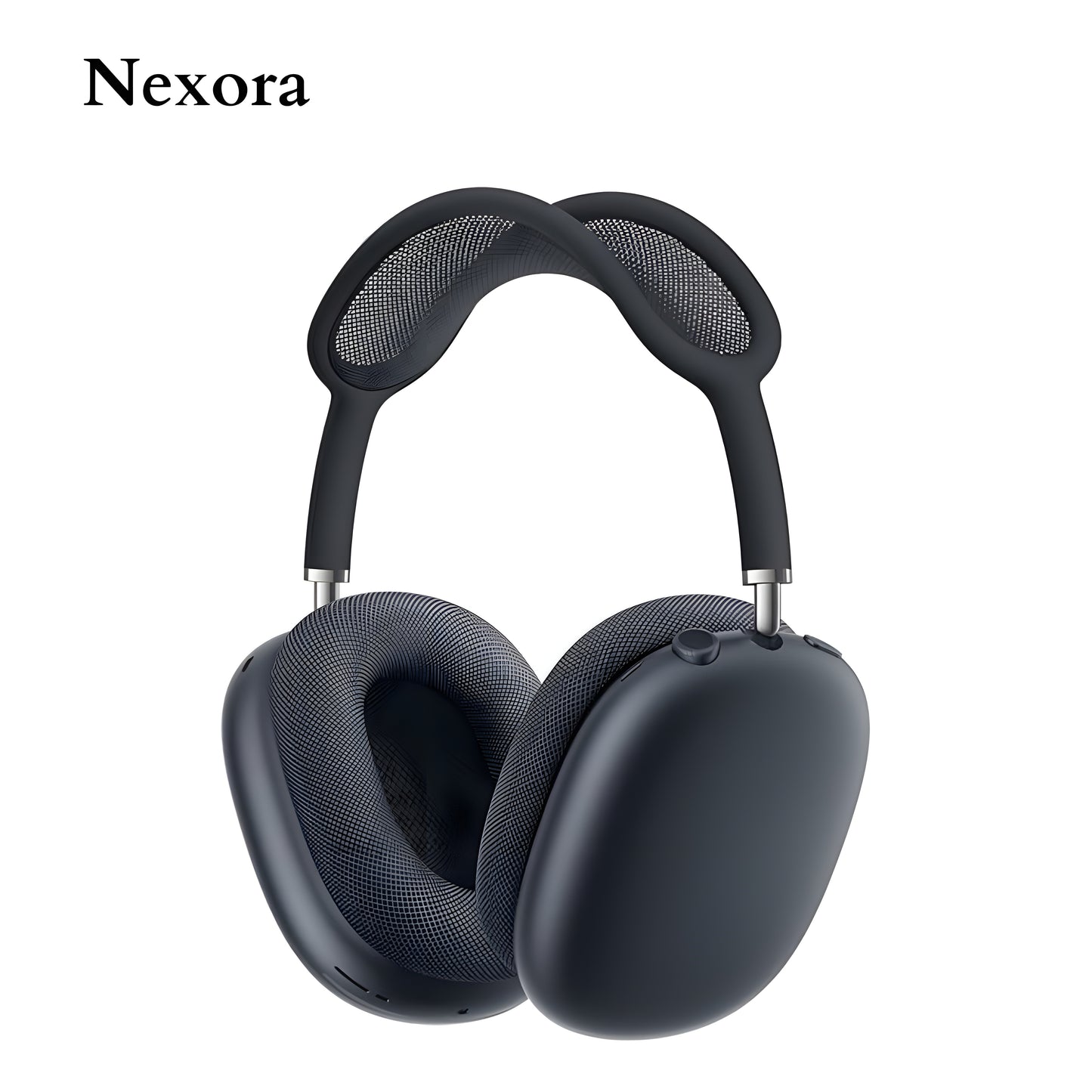 Nexora Max Wireless Headphones with Premium Over-Ear Design & Luxury Matte Finish (Black)