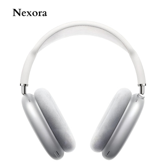 Nexora Max Wireless Headphones with Premium Over-Ear Design & Luxury Matte Finish (Silver)
