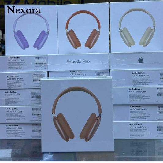 Nexora Max Wireless Headphones with Premium Over-Ear Design & Luxury Matte Finish (Blue)